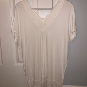 NWT Anthropologie white double sided v-neck shirt